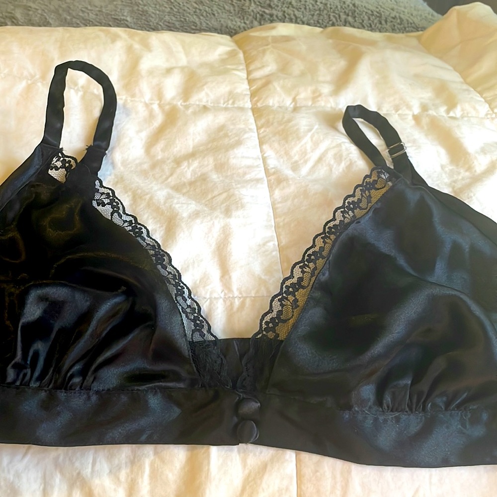 Victoria Secret Gold lacy bralette (rare) Goth Punk Emo